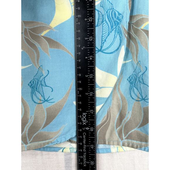 Columbia wrap skirt tropical fish print in blue/yellow/brown, size S - Picture 9 of 9